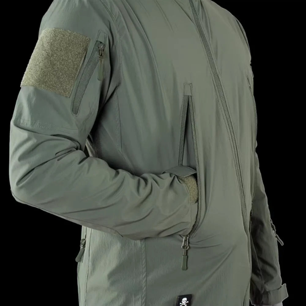 Chaqueta táctica delgada de nylon para exteriores, modelo Tr RG Light Cavalry, impermeable, con capucha, tipo softshell, para asalto.
