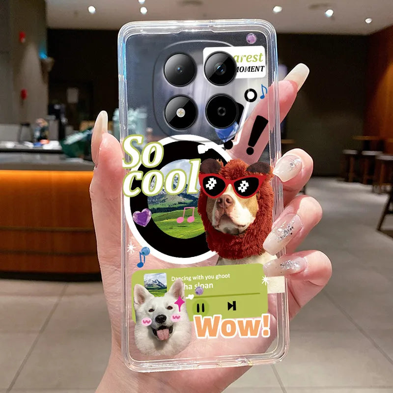 Funda para Teléfono Xiaomi Redmi Note 15 Pro 4G, Carcasa Protectora con Diseño de Lazo de Mariposa, Transparente, de Silicona TPU Suave