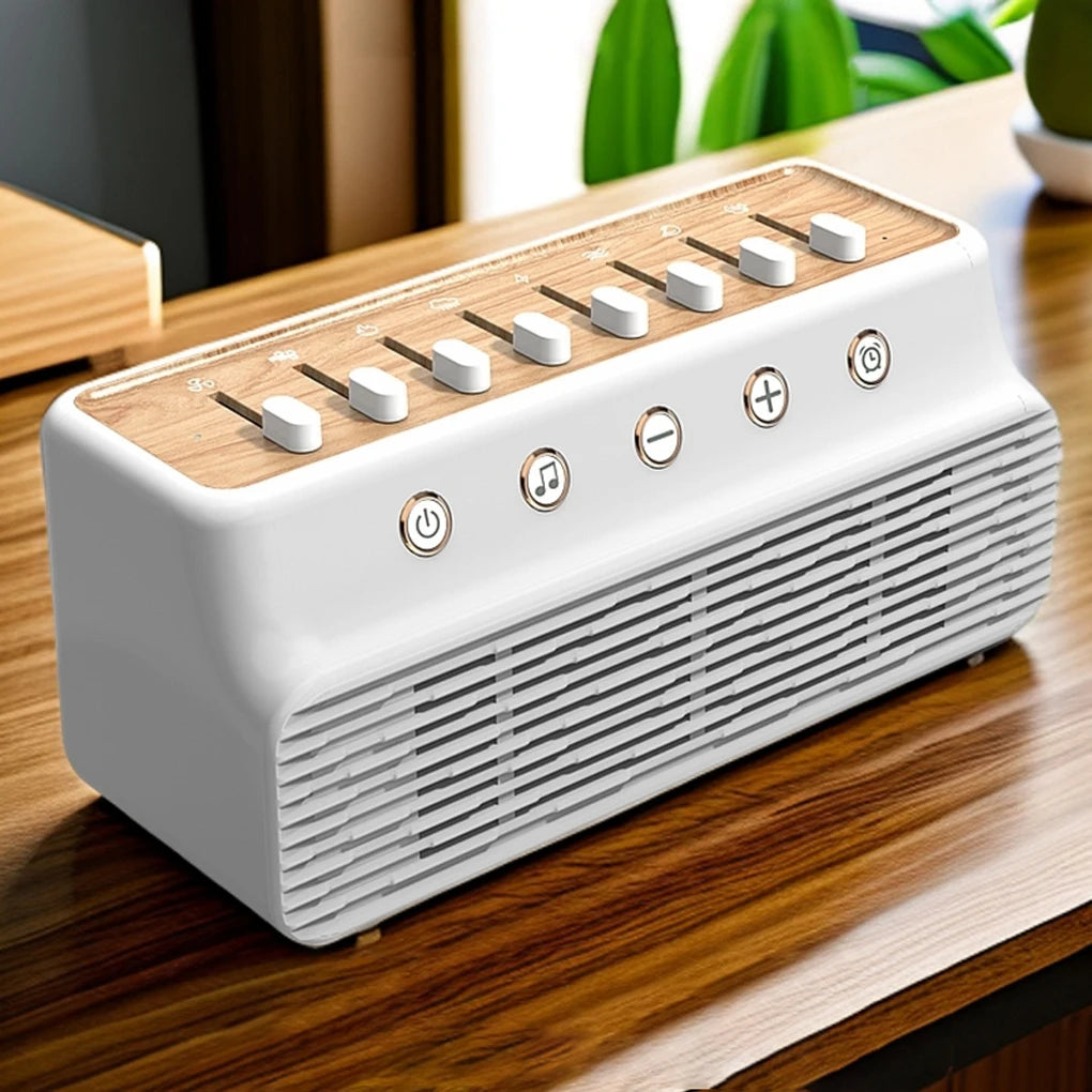 Máquina de sonido blanco para bebés con 8 sonidos naturales, altavoz inalámbrico compatible con Bluetooth, caja de música portátil, herramienta de ayuda para dormir en el dormitorio