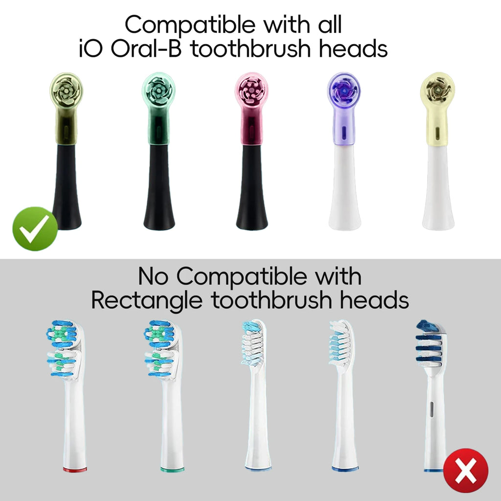 4 Uds. Compatible con cabezales de cepillo de dientes eléctrico Oral B iO, cubiertas a prueba de polvo, tapa protectora para todas las cabezales de cepillo de dientes redondos