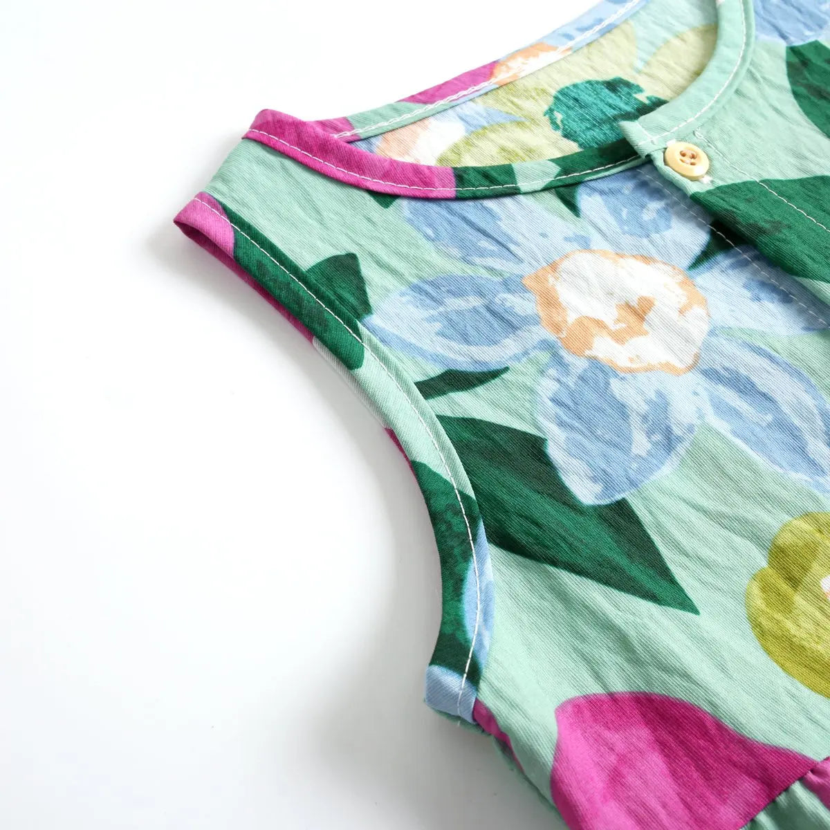Sanlutoz Monos estampados para bebés y niñas, sin mangas, con estampado floral de verano