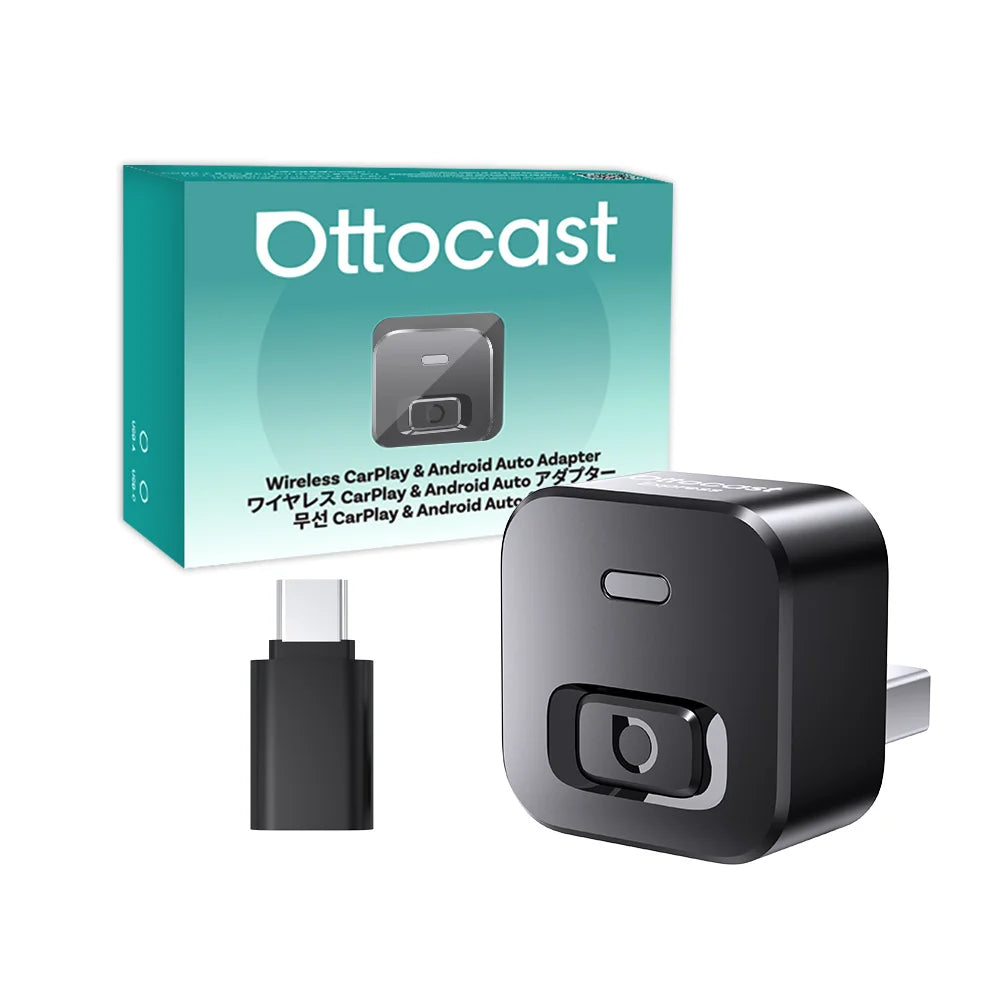 Ottocast Cabin Care Adaptador inalámbrico CarPlay Cámara para coche de bebé 1080P HD 150 °   Monitor de asiento trasero de visión nocturna gran angular para automóvil 98%