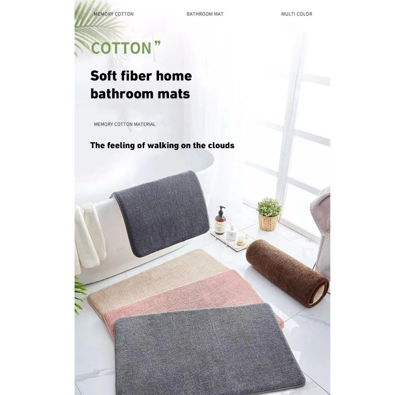 Alfombra de Piso Súper Absorbente, Alfombra de Baño Súper Absorbente, Alfombra de Baño Antideslizante de Terciopelo Coral, Alfombra de Puerta, Alfombra Antideslizante para Baño