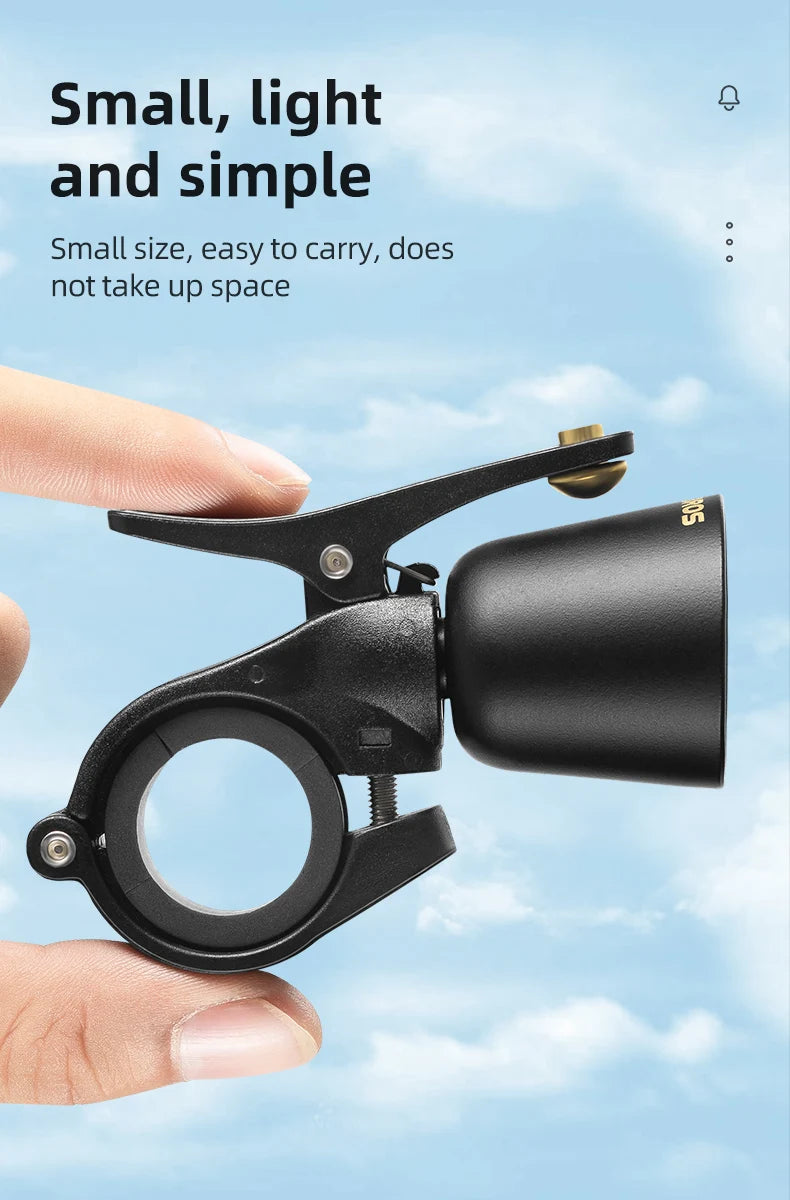 ROCKBROS timbre de cobre para bicicleta de acero inoxidable bocina de bicicleta anillo de advertencia para manillar alarma de sonido para ciclismo accesorios para bicicleta MTB
