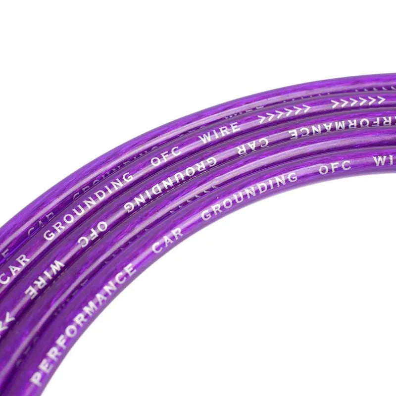 Kit de cables de conexión a tierra Cables de tierra de coche universales de 5 puntos Alto rendimiento Mejora la potencia JDM Racing Azul Púrpura Rojo