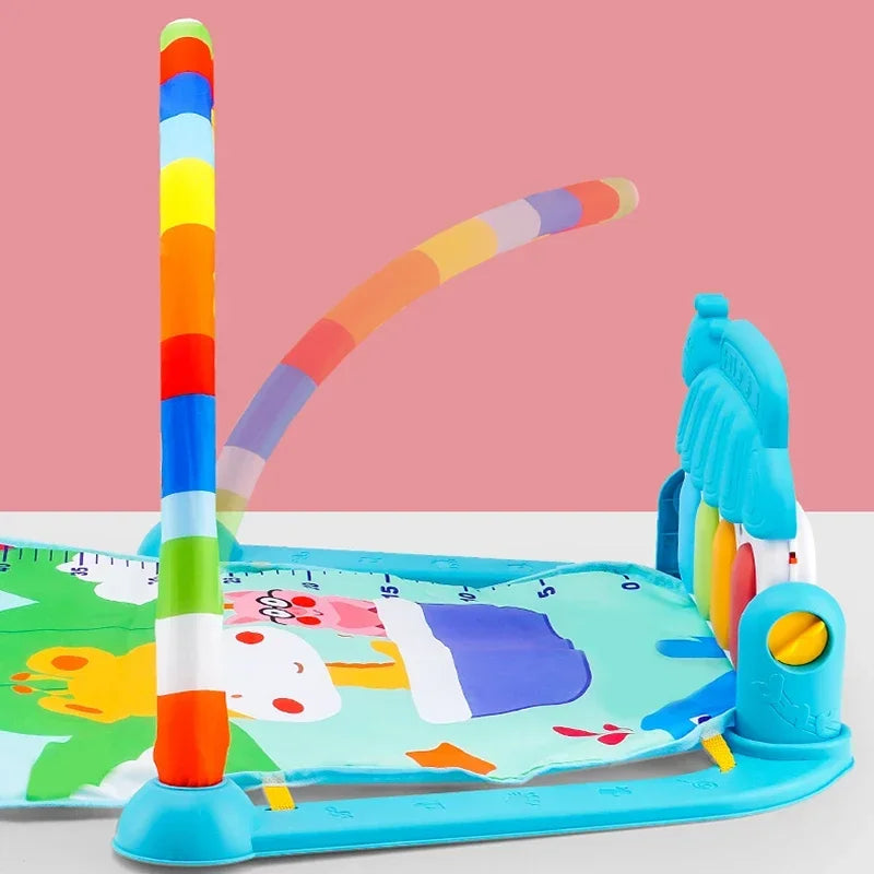 Tapete de juego para bebé, alfombra de actividades para gatear en gimnasio, juguetes para regalo de 0 a 12 meses, tapete de juego infantil, estante de música para niños pequeños, alfombra con teclado de Piano