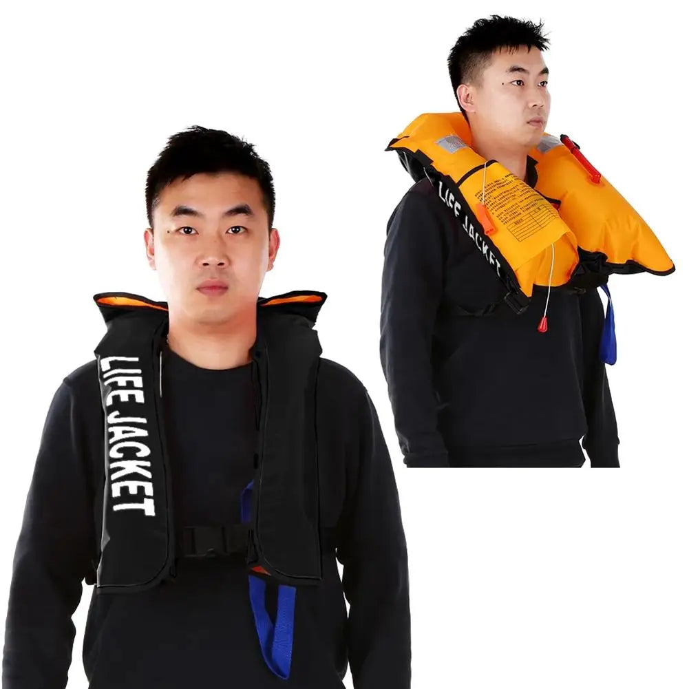 Chaleco salvavidas inflable para adultos, chaqueta de supervivencia para natación, pesca profesional, traje de baño inflable Manual, deportes acuáticos, 1 unidad