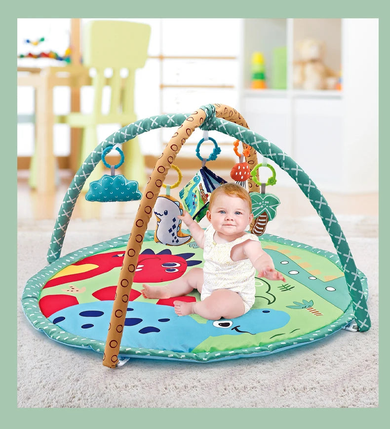 Marco de Fitness educativo para bebé, estera de juego de gimnasio de 0 a 36 meses, manta de juego para gatear, juguetes, estera de juego, estante, manta para gatear