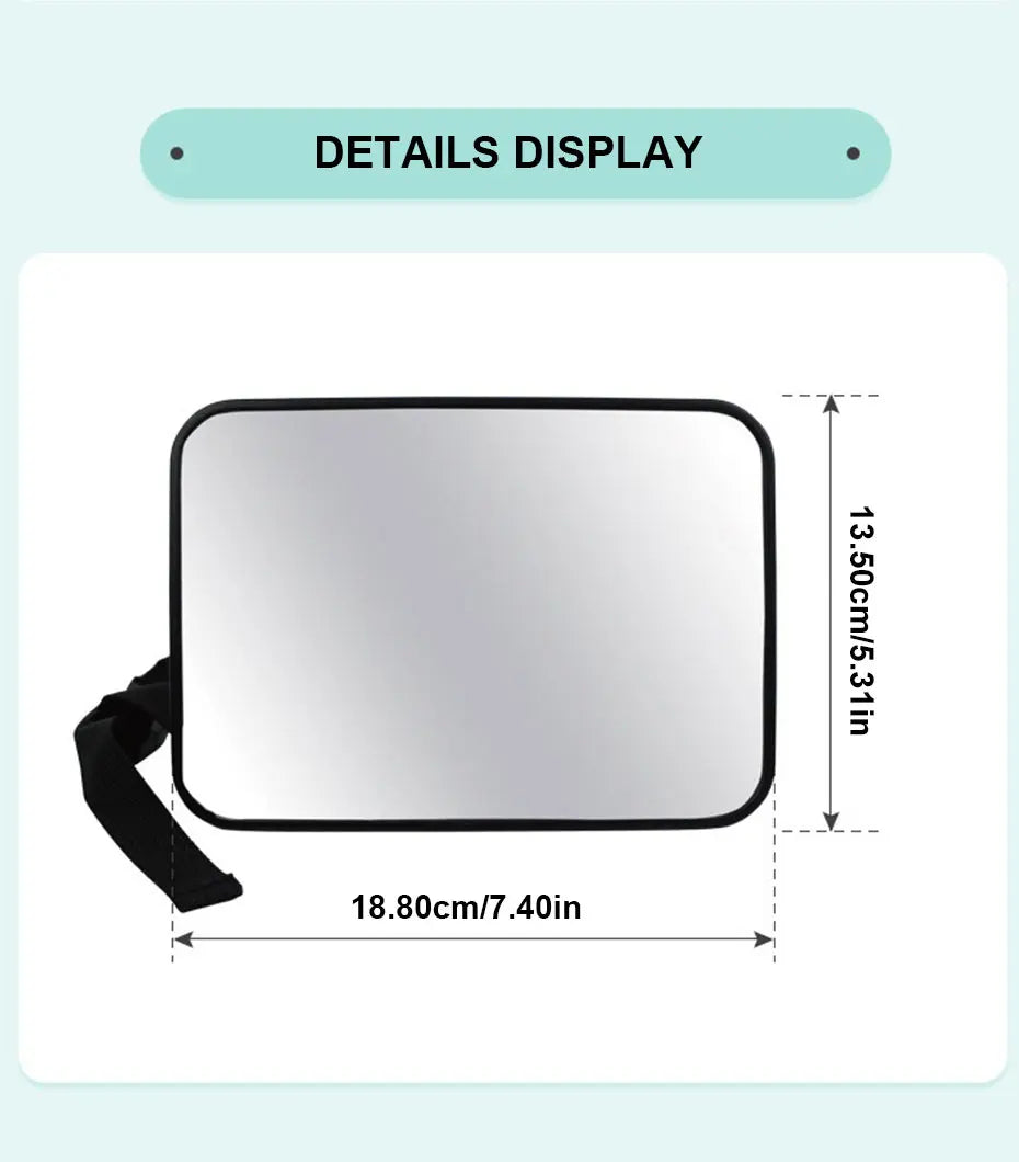 SEAMETAL asiento trasero de coche espejo de bebé asiento gran angular ajustable espejo retrovisor de seguridad espejo de observación coche espejo Interior de bebé/niño