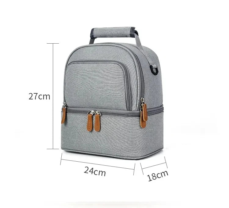 Bolsa de almuerzo para comida escolar de Picnic caliente de gran capacidad, mochila aislada, bolsas para fiambrera, refrigerador fresco, leche materna, bolso de mantenimiento fresco