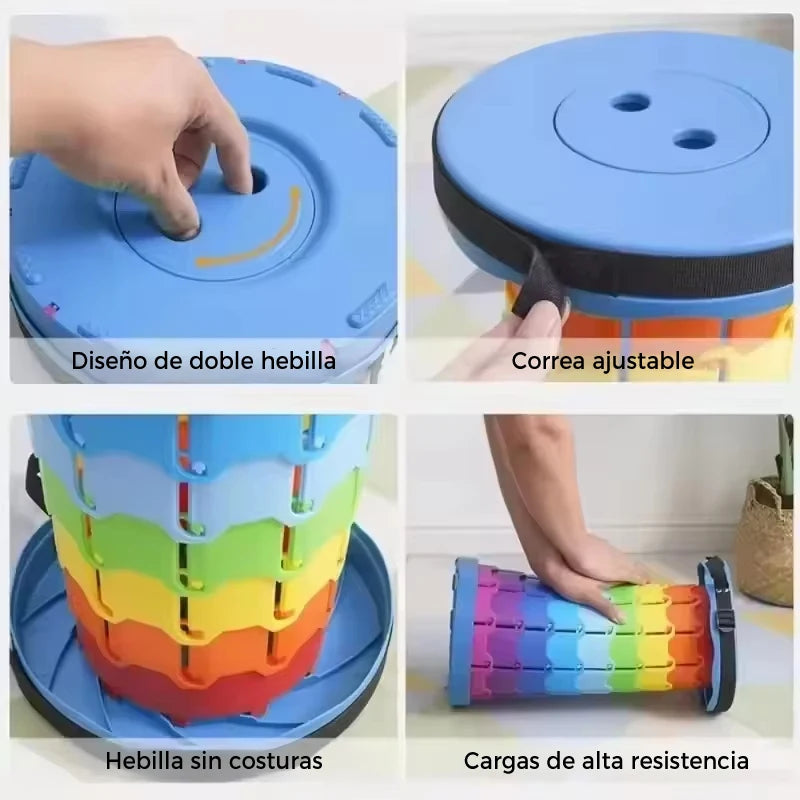 Silla Plegable Ligera con Correa de Transporte - Resistente y Compacta para Camping y Picnics