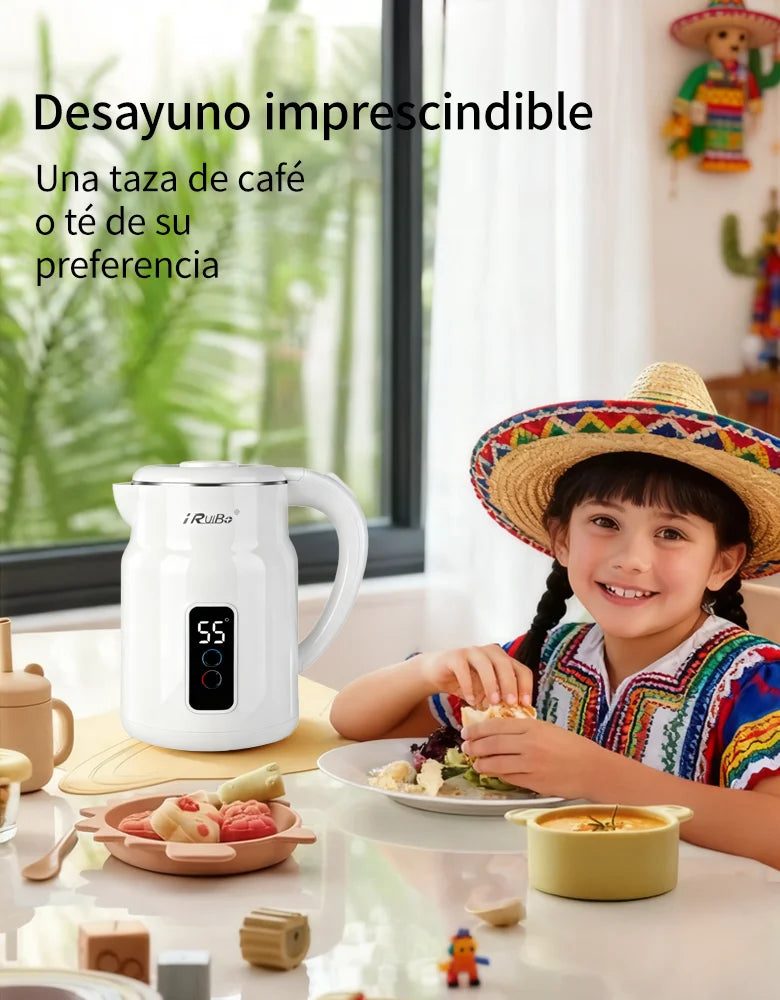 Iruibo 2.5l hervidor eléctrico 1000W casa cocina de calentamiento rápido hervidor de té de ebullición automático de protección de apagado de energía 110V hervidor de acero inoxidable