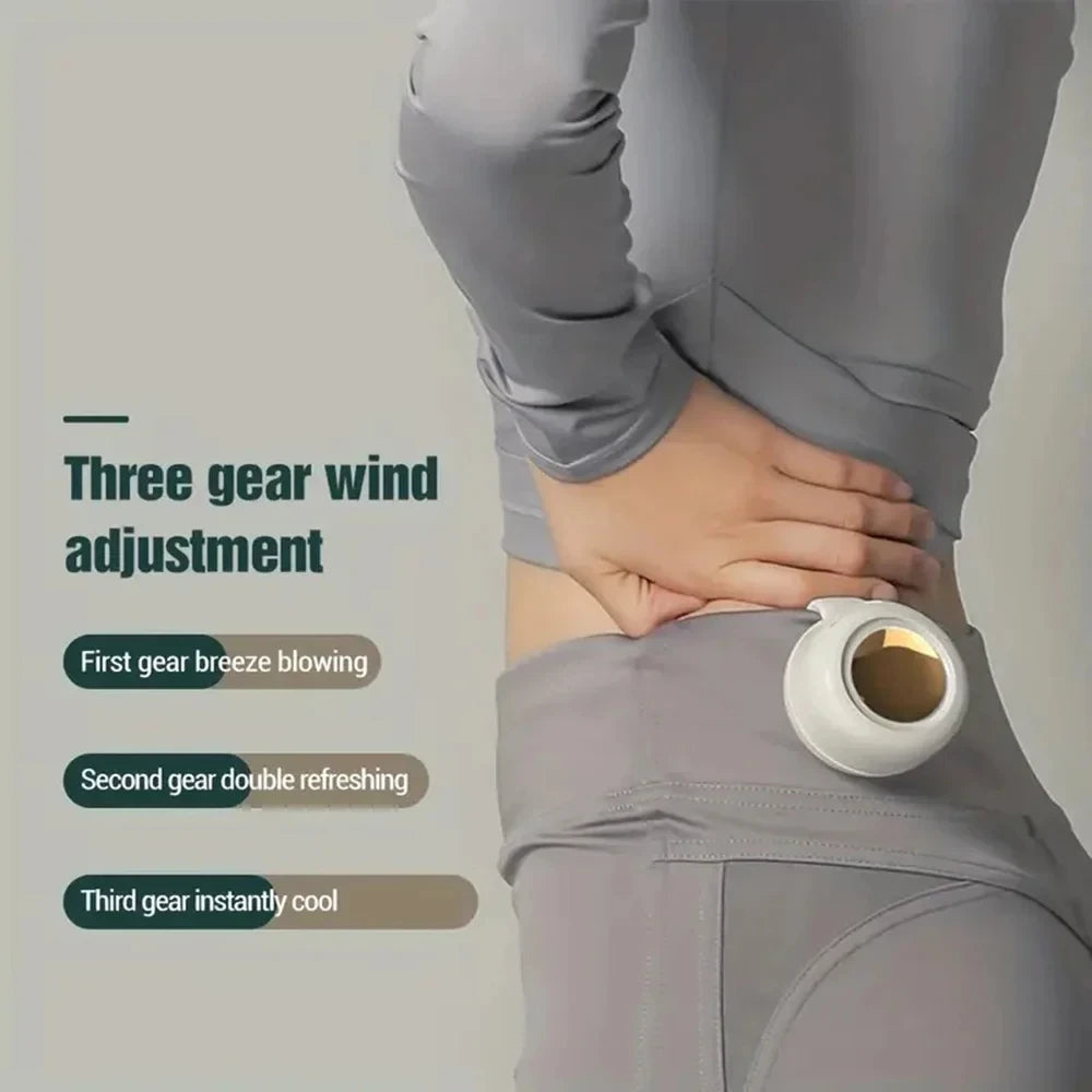Ventilador Whirlwind sin hojas con diseño de botón portátil, miniventilador portátil silencioso con carga USB para viajes en casa y al aire libre
