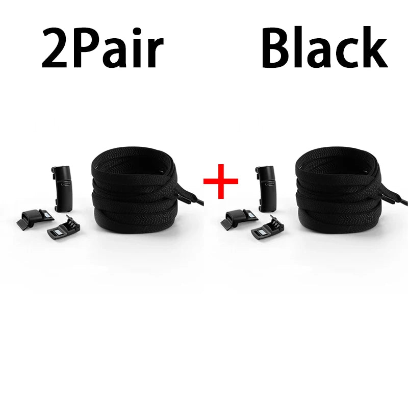 Cordones Elásticos para Zapatillas, Cordones Planos de Algodón, Cordones con Hebilla Magnética Mejorada, Cordones sin Atar para Niños y Adultos