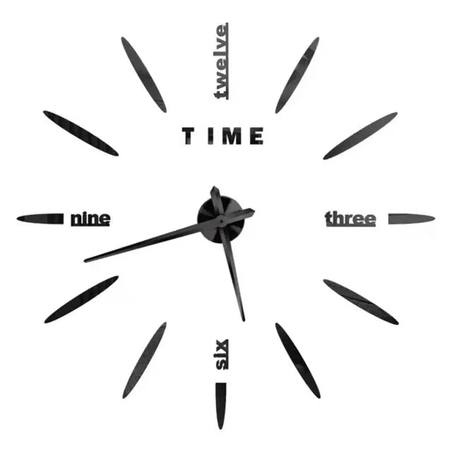 Reloj de pared con espejo acrílico de Número Romano grande 2D/3D, pegatina de moda DIY, relojes de cuarzo, reloj, decoración del hogar, pegatinas para el salón