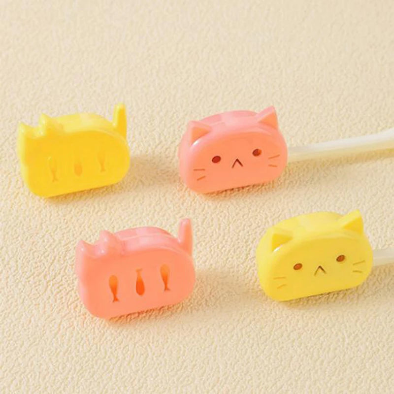 ❀ ❀ Funda Protectora para Cepillo de Dientes con Diseño de Gato de Dibujos Animados - Estuche de Viaje Transpirable y a Prueba de Polvo para Protección del Cepillo de Dientes