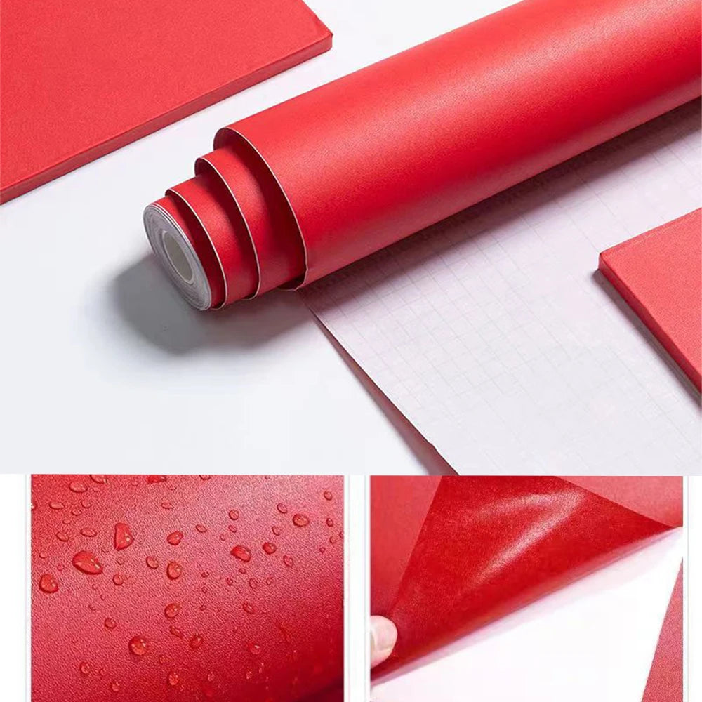 Papel tapiz de película de vinilo autoadhesivo, pegatinas de pared impermeables para baño, cocina, muebles, decoración de habitación, mejora del hogar