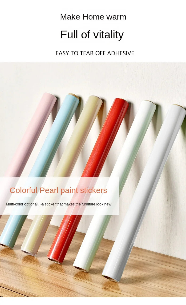 Papel Tapiz Autoadhesivo de PVC Blanco para Decoración de Muebles Antiguos, Adhesivo para Gabinetes de Cocina, Resistente a la Humedad y al Agua