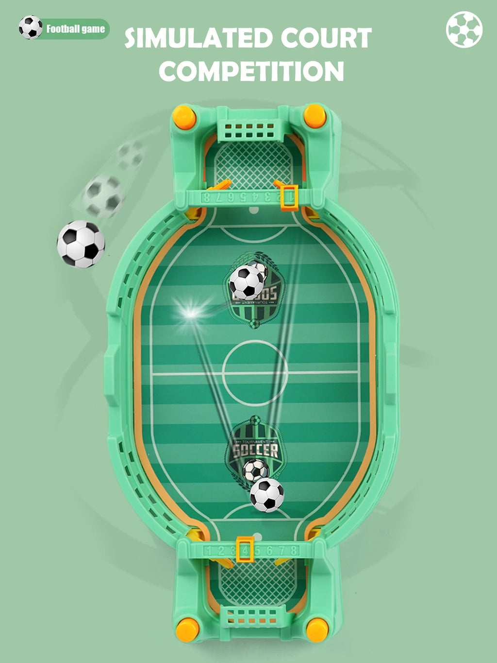 Minijuego interactivo de mesa de fútbol, juegos deportivos de competición, Catapulta de escritorio para juego familiar