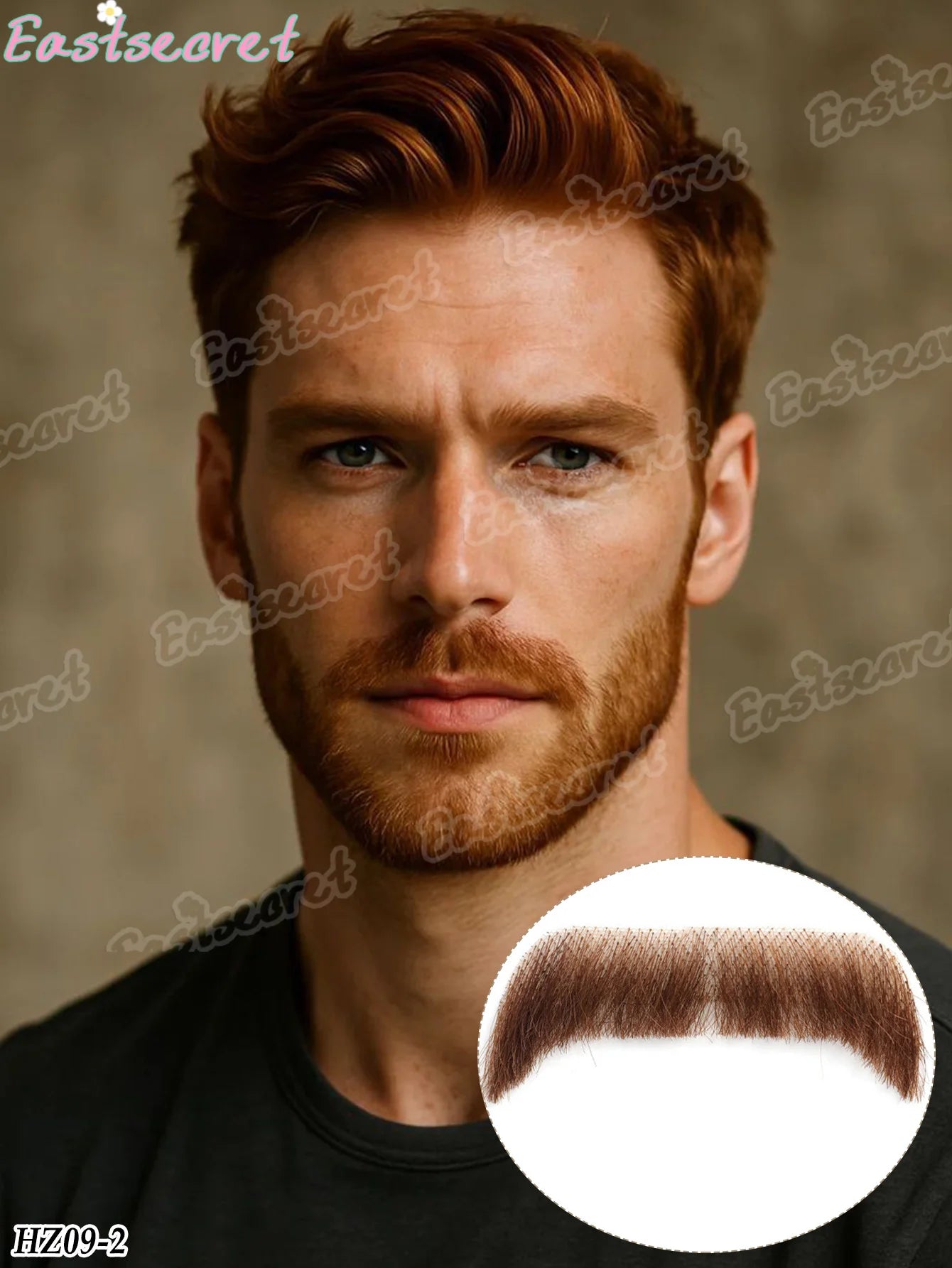 Bigote falso de barba de encaje sintético para hombres, bigote hecho a mano por pelo Real, Cosplay, encaje sintético, barbas invisibles