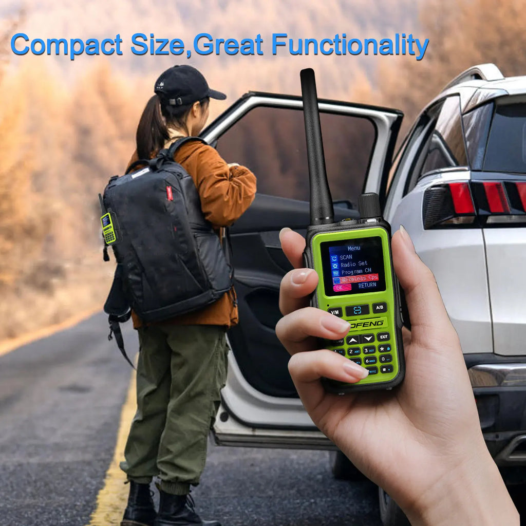 2 unids/pack Baofeng UV-5R Mini doble banda Dual PTT Walkie Talkie 5RMINI banda aérea Rx 5W compacto VOX FM Radio aficionado carga tipo C