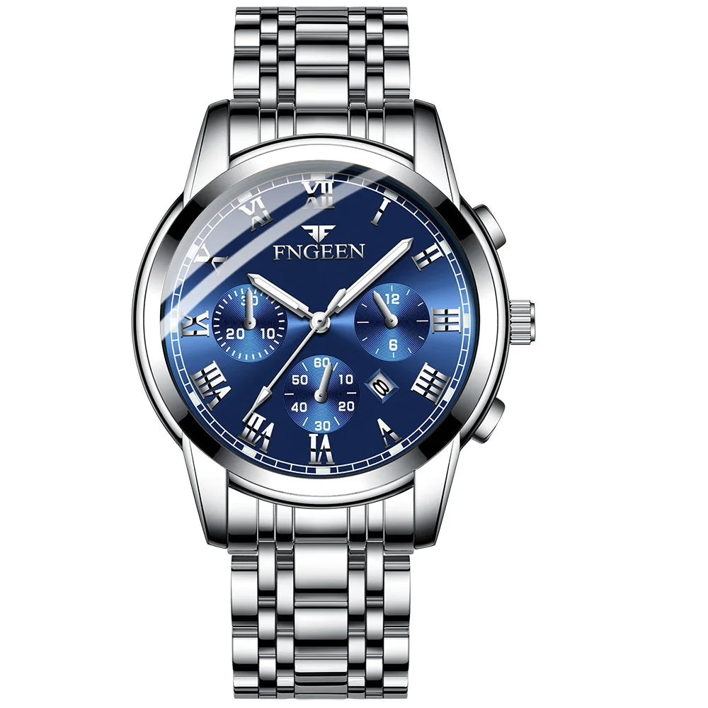BINBONG, relojes para hombre 2023, marca superior de lujo, reloj con fecha resistente al agua, correa de acero para hombre, reloj de cuarzo informal, reloj de pulsera deportivo para hombre 4006