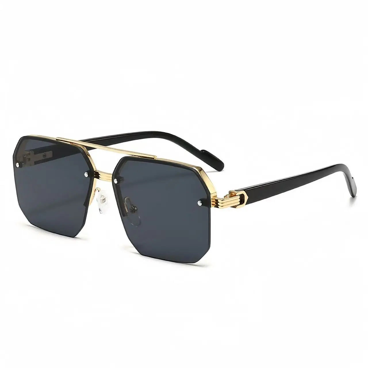 VBCX Gafas de sol de lujo a la moda para hombres y mujeres, gafas de sol retro para exteriores con protección UV400, gafas de sol unisex en 8 colores, gafas clásicas de medio marco