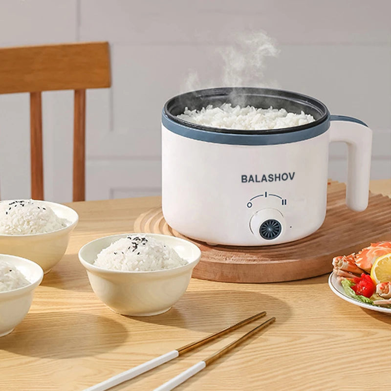 Olla arrocera eléctrica de 1,7 l, doble capa, 220V, multicocina antiadherente, multicocina mecánica inteligente, olla de arroz al vapor para el hogar