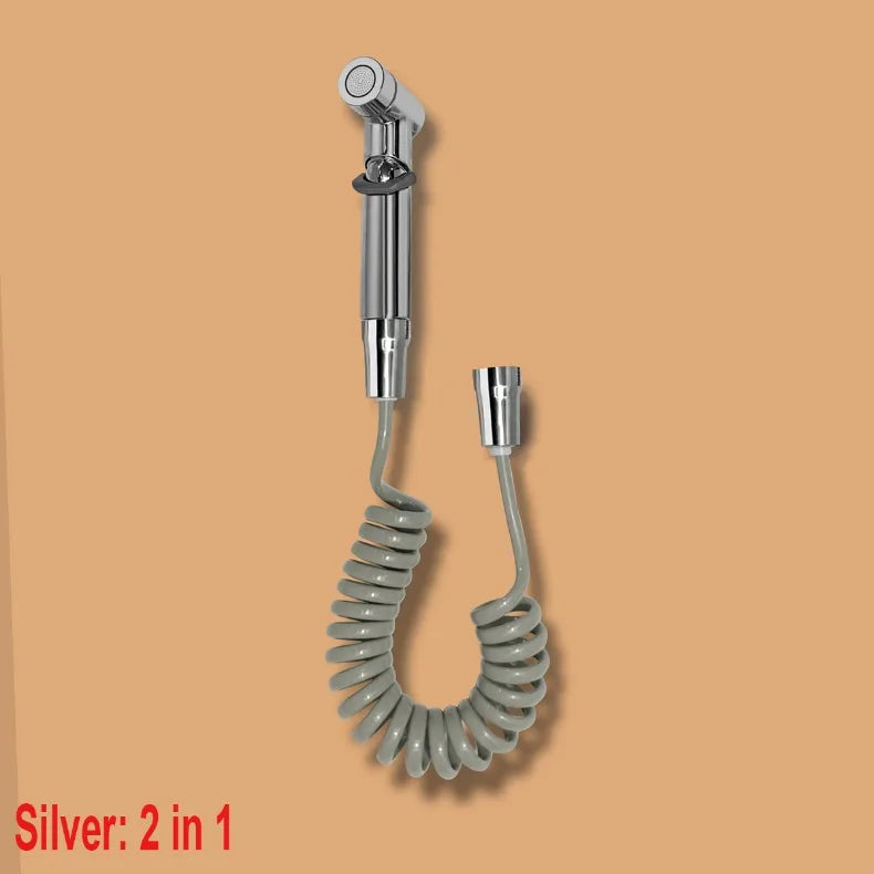 Juego de rociador de bidé para baño, rociador de bidé de mano, válvula de ángulo de salida doble, accesorios de baño