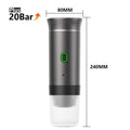 Cafetera Espresso portátil eléctrica inalámbrica para coche y hogar, cafetera para acampar, cafetera de viaje en polvo con cápsula 3 en 1