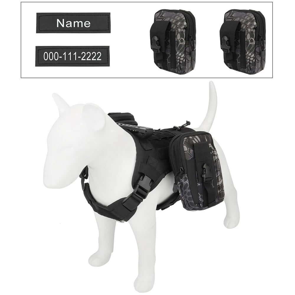 Arnés para perro con nombre personalizado, teléfono personalizado, arnés ajustable transpirable para mascotas, chaleco con correa para el pecho para perros medianos y grandes