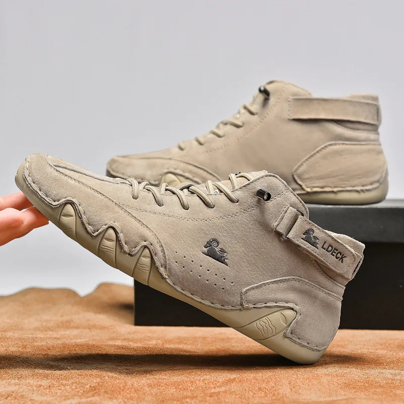 Botas informales de motocicleta para hombre, zapatos impermeables de alta calidad, calzado de lujo, invierno, 2023