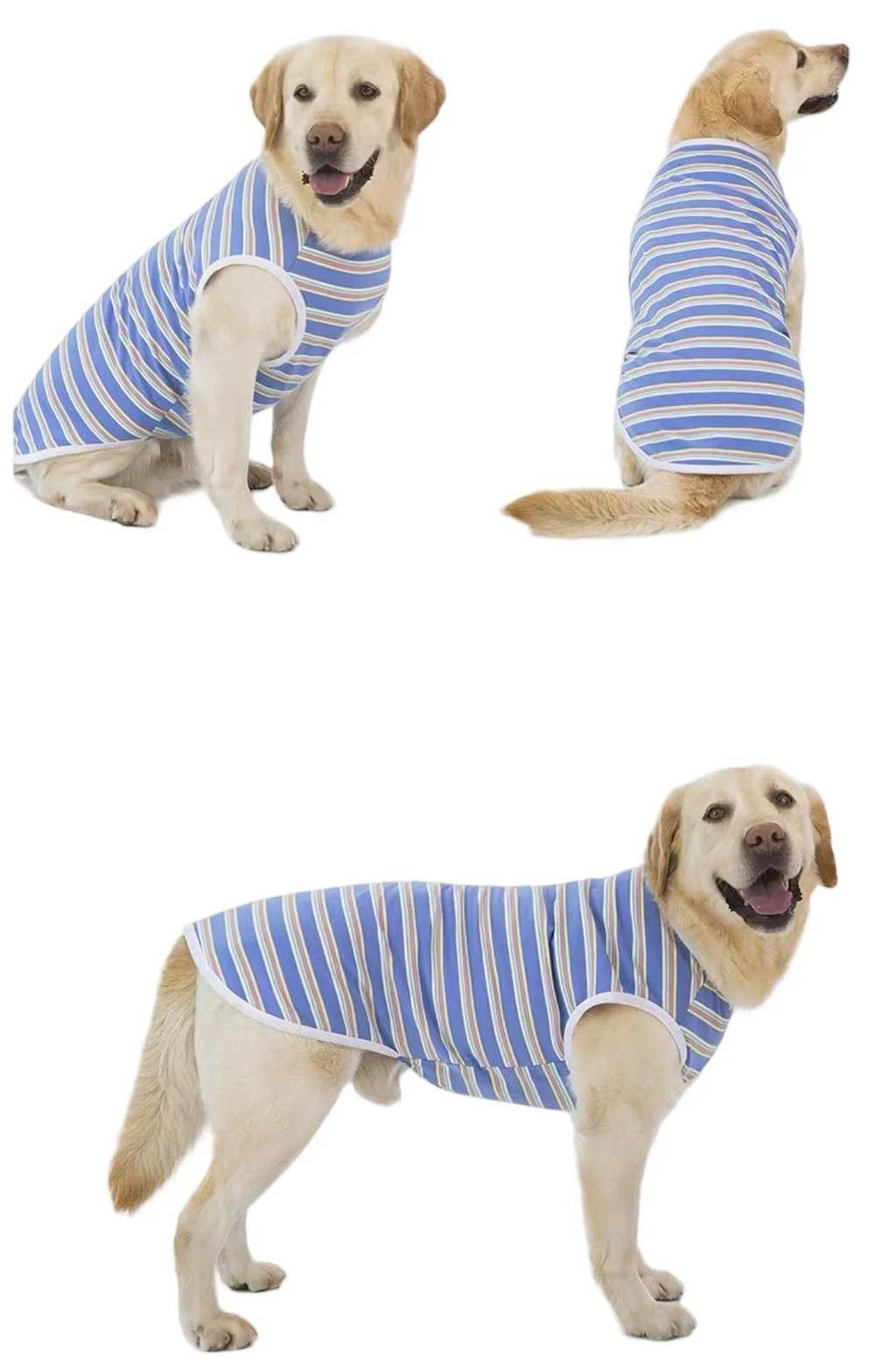 Chaleco sin mangas de verano para perros medianos y grandes, pijamas de verano para mascotas y ropa para el hogar, que se puede aplicar a varios medianos y