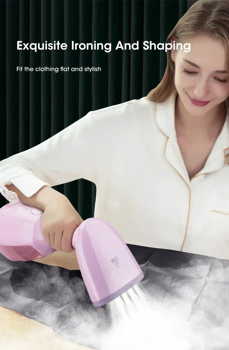 Vaporizador de ropa portátil de 1500W para ropa, máquina de plancha de vapor eléctrica pequeña portátil de tela para el hogar, 330ml, para uso doméstico y de viaje