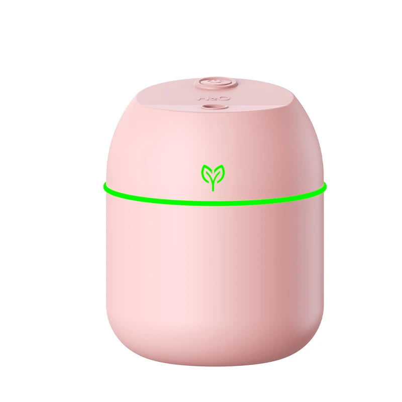 Humidificador de aire de 220ML, difusor de aroma de niebla fría, luz LED nocturna, protección contra apagado, Humidificador USB para el hogar y la Oficina