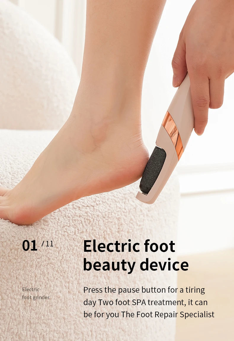 HOMEFISH-amoladora de pies eléctrica automática, frotamiento de callos de pies, pedicura, eliminador de callos de piel muerta para máquina de belleza de pies