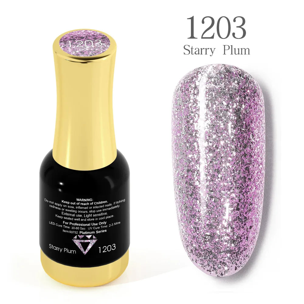Venalisa-esmalte de Gel con purpurina, laca de Gel UV LED para manicura de uñas, autonivelante, supertextura, capa superior templada Nowipe, 12ml