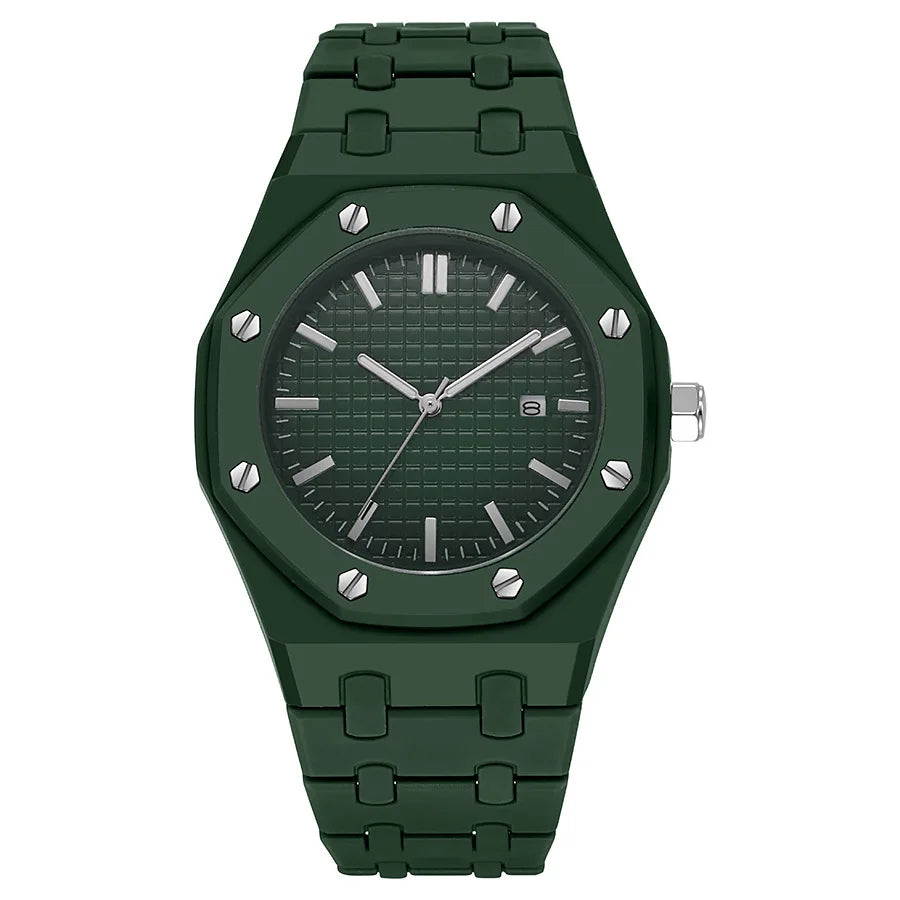 Nueva moda, Reloj con calendario de lujo para Hombre, relojes de cuarzo informales de negocios para mujer, Reloj deportivo de plástico, relojes para estudiantes, Reloj para Hombre