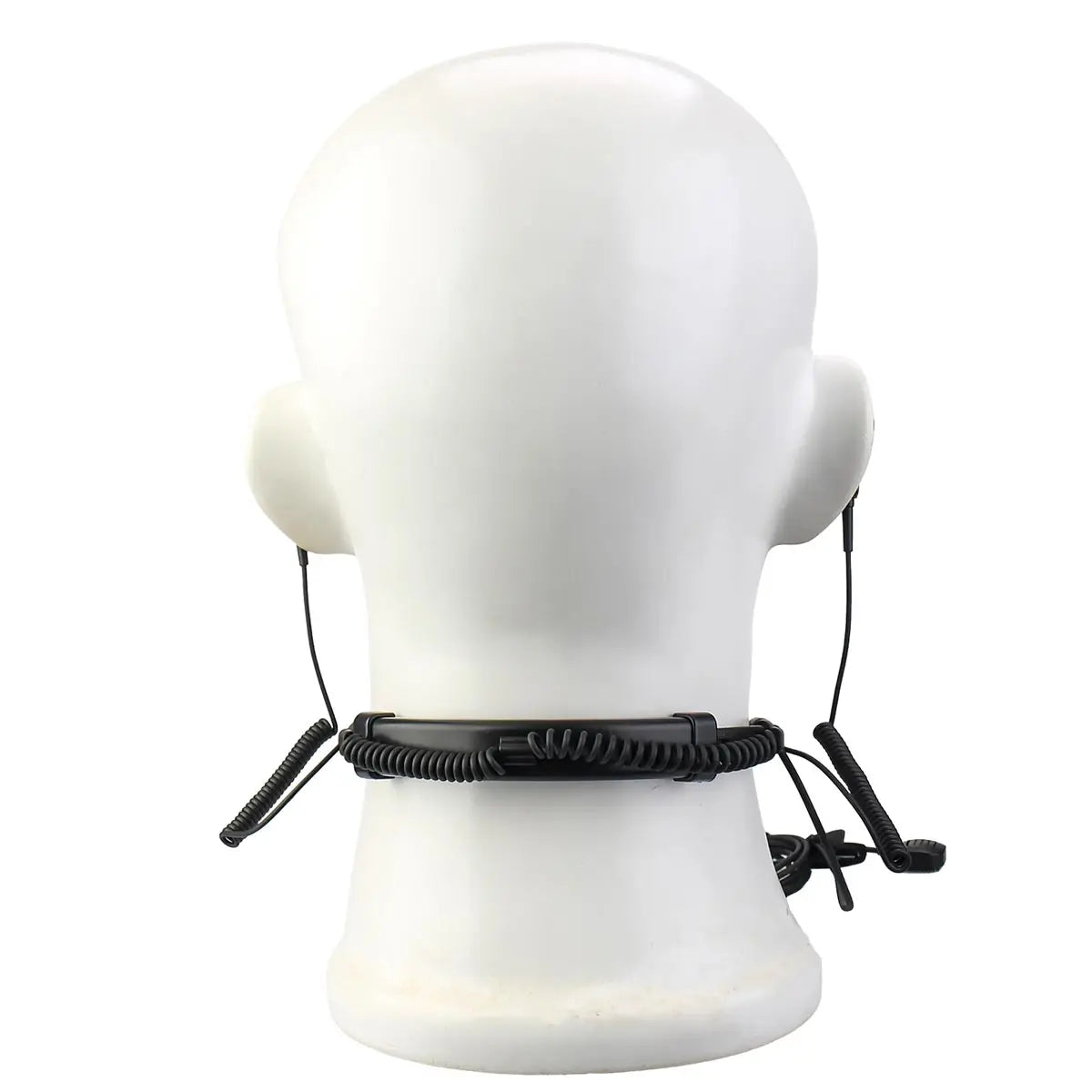 Retevis ETK007 Micrófono de garganta ajustable con PTT de dedo para Baofeng UV-5R Estilo Kenwood Doble aguja Incluye dos auriculares