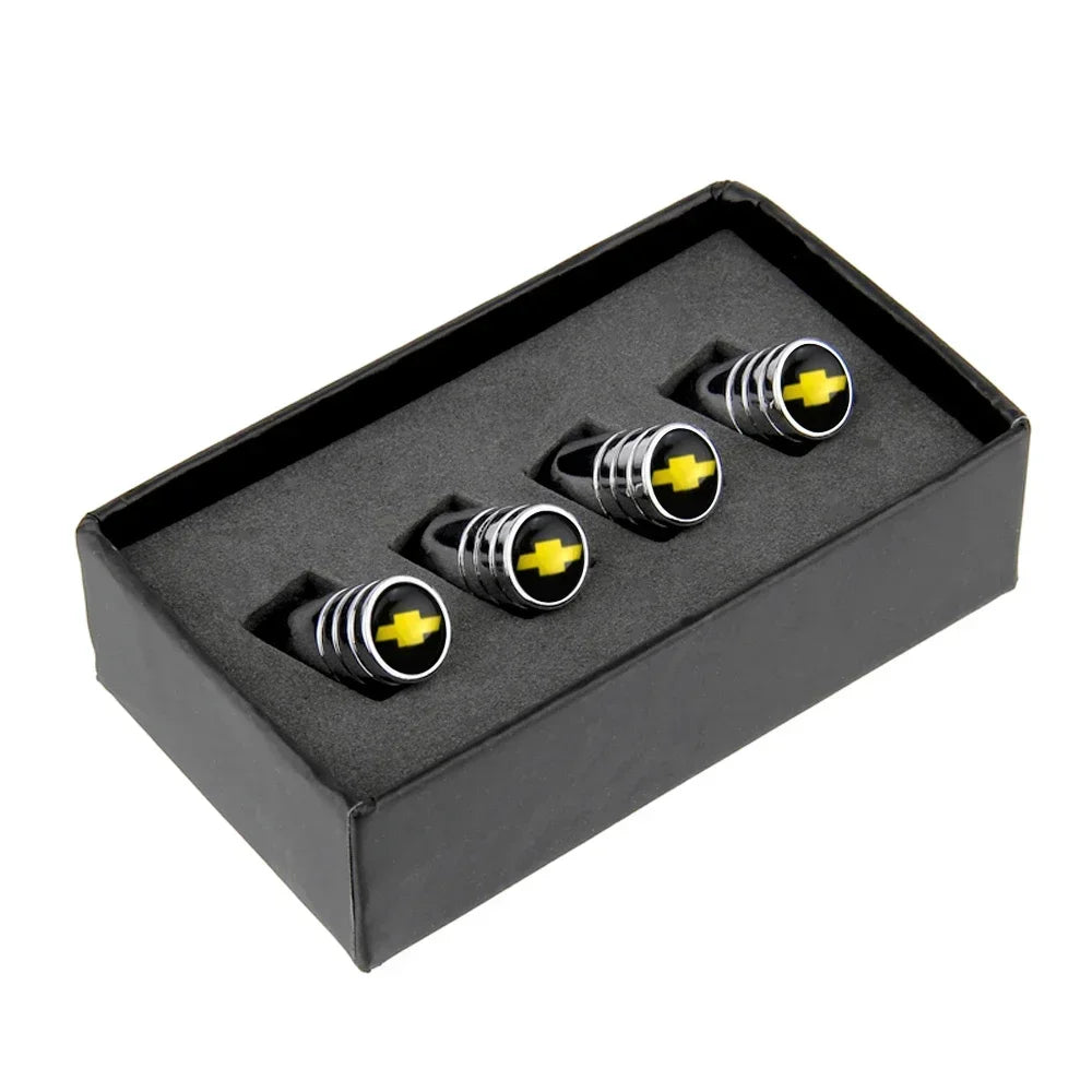 4 Uds para Chevrolet Aveo Cruze Malibu Spark Lova Orlando Captiva Optra Trax cubiertas decorativas de neumáticos de aleación tapa de válvula de rueda de coche