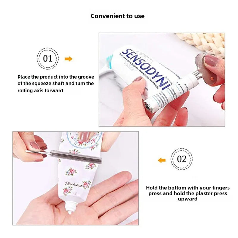 Exprimidor de pasta de dientes de acero inoxidable, limpiador Facial, dispensador de pasta de dientes, herramientas de tubo, accesorios de baño de Metal, 1 ud.
