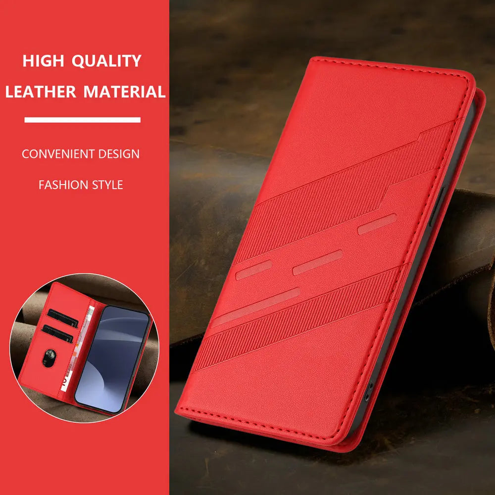 Funda de Lujo 360° para Xiaomi Poco X8 Pro Max 5G, Funda Protectora de Cuero Tipo Libro, Compatible con Poco X7 Pro, M7, M8 Pro, F7, M7, F8 Ultra, con Cierre Magnético