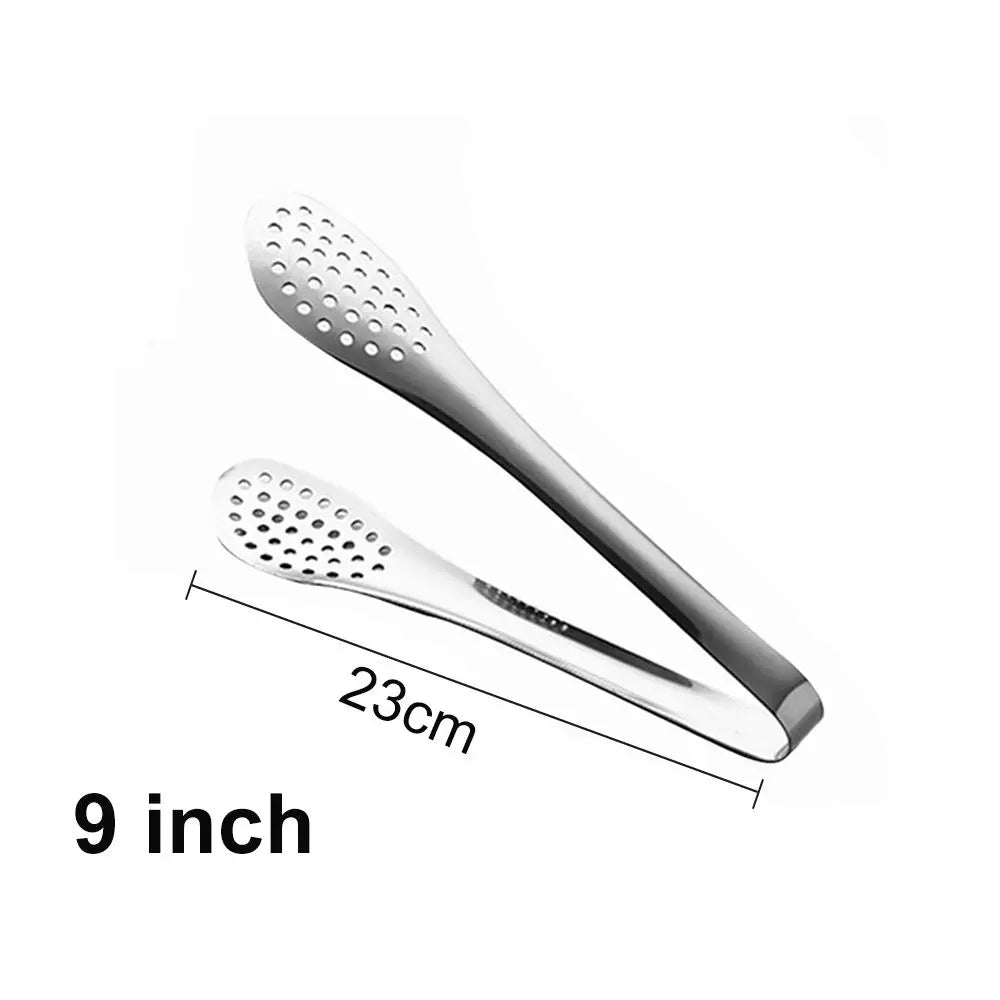 Utensilios de Cocina, Pinzas para Servir Ensaladas Resistentes al Calor, Pinzas para Barbacoa, Pinzas para Buffet, Pinzas para BBQ de Acero Inoxidable