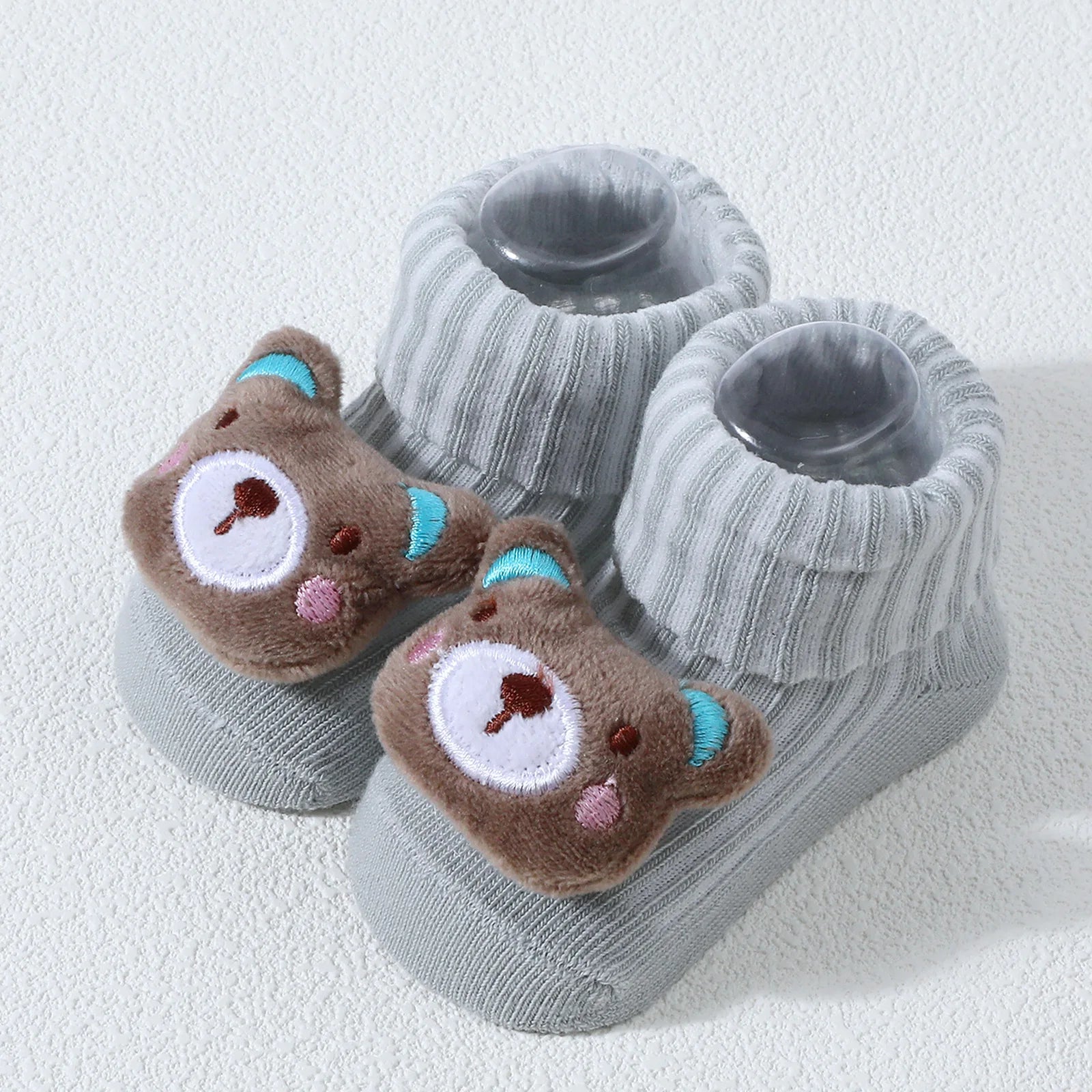 Calcetines bonitos de dibujos animados de oso, León, Panda, calcetines de bebé para niños y niñas, calcetines de tubo sólidos de algodón suave para recién nacidos, calcetines para niños