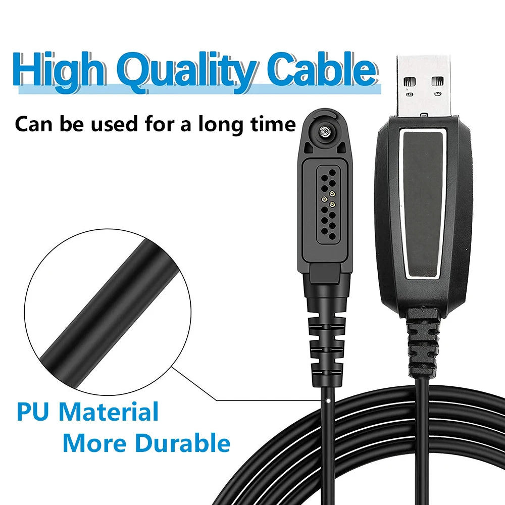 Cable de programación USB para Radtel RT-950 PRO RT-950 Bajeton BJ-9000 RTD TP-900PRO Walkie Talkie compatible con sistema Windows