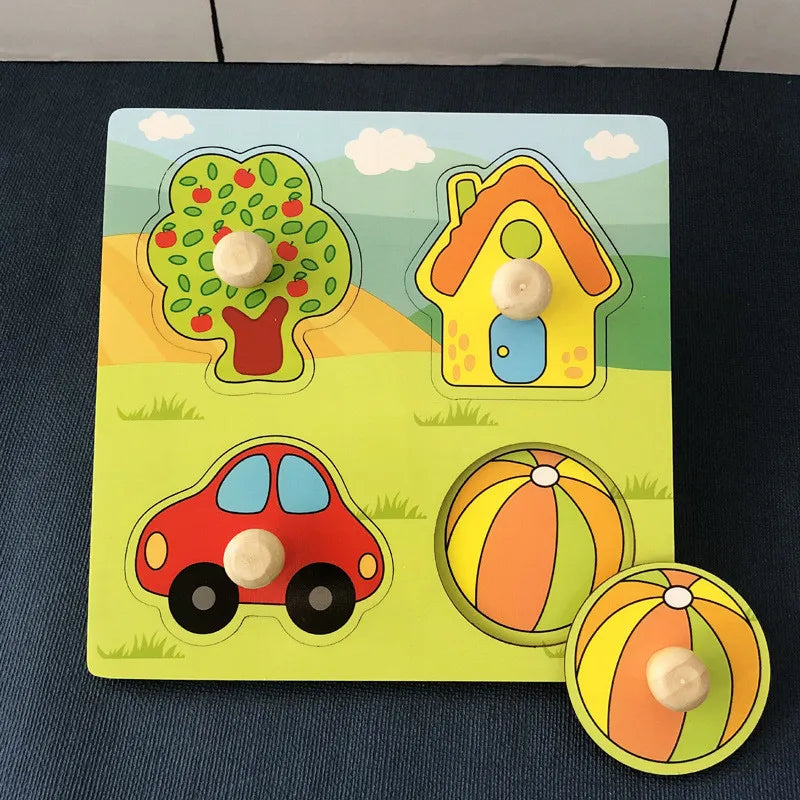 Rompecabezas Montessori para bebés juguetes de madera para niños de 1 2 y 3 años juegos educativos de aprendizaje para niños regalos de cumpleaños para niños