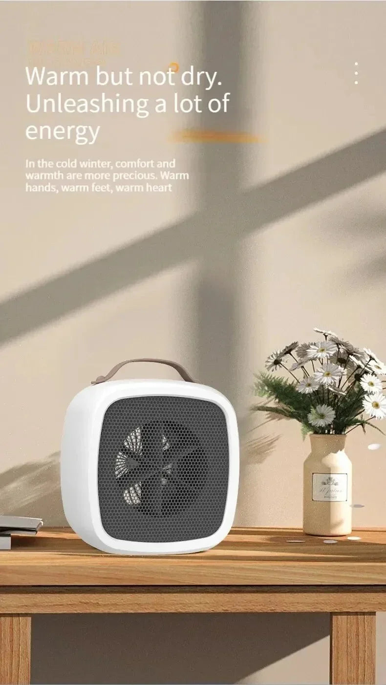 Calentador Portátil de 500W para Espacios Pequeños, Calentamiento Rápido, Ligero, Calentador de Aire Caliente de Escritorio, Ventilador Calefactor para Interiores, Oficina, Hogar y Exteriores 2026