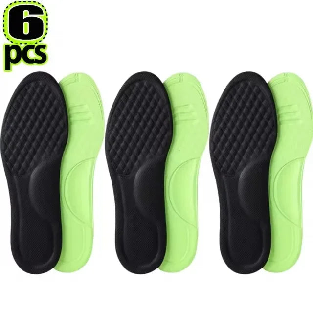 Plantillas ortopédicas de espuma viscoelástica blanda, plantilla desodorizante para zapatos deportivos, absorbe el sudor, accesorios antibacterianos para zapatos, 12/2 Uds.