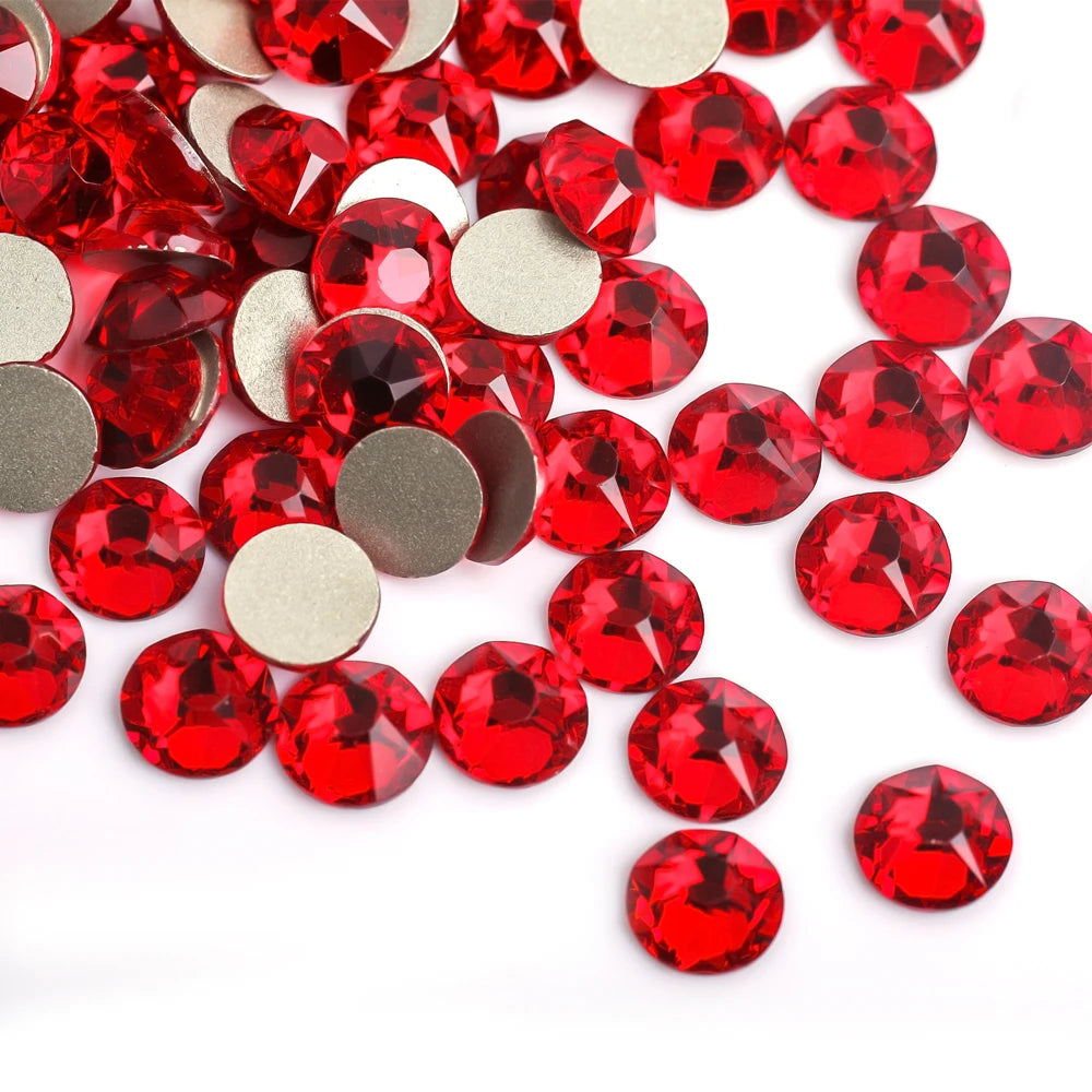 VC 2088-diamantes de imitación para decoración de uñas, 16 caras de corte, cristales brillantes, ss10-30 Strass 8Big + 8Small, sin fijación térmica