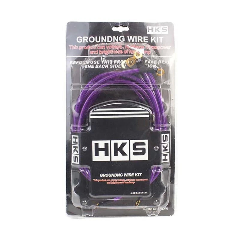 Kit de cables de conexión a tierra Cables de tierra de coche universales de 5 puntos Alto rendimiento Mejora la potencia JDM Racing Azul Púrpura Rojo